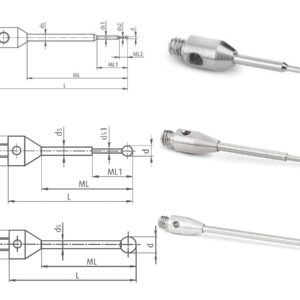 Taster M2 Rubinkugel mit HM-Schaft